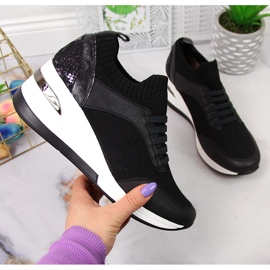 Pantofi de damă negri cu pană, slip on negri Artiker negru 1