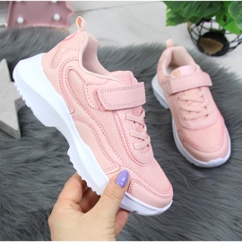 Pantofi sport pentru fete Pink American Club cu velcro roz 1 Pantofi sport pentru fete Pink American Club cu velcro roz 1