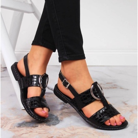 Sandale negre de dama Jezzi negru 1