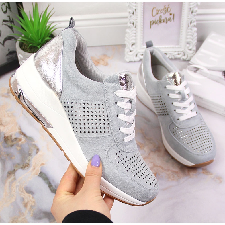 Pantofi cu pană de damă albaștri Jezzi albastru 1