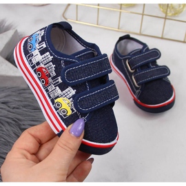 Tenisi Atletico bleumarin cu velcro pentru baieti albastru marin 1