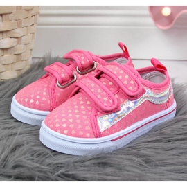 Tenisi roz pentru fete Atletico cu velcro 2 Tenisi roz pentru fete Atletico cu velcro 2