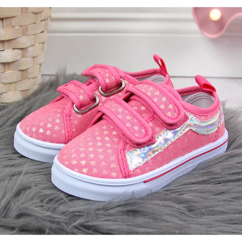 Tenisi roz pentru fete Atletico cu velcro 2 Tenisi roz pentru fete Atletico cu velcro 2