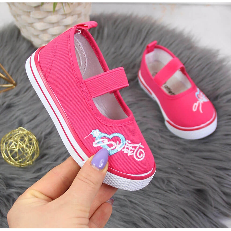 Balerini pentru fete cu elastic roz Atletico 1