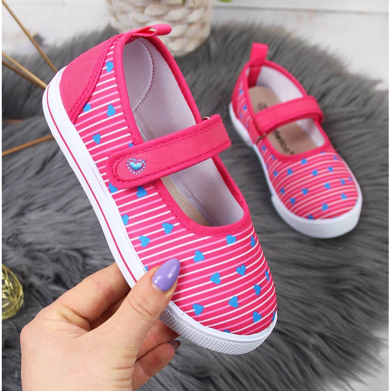 Tenisi balerini pentru fete cu Velcro Atletico roz 1 Tenisi balerini pentru fete cu Velcro Atletico roz 1