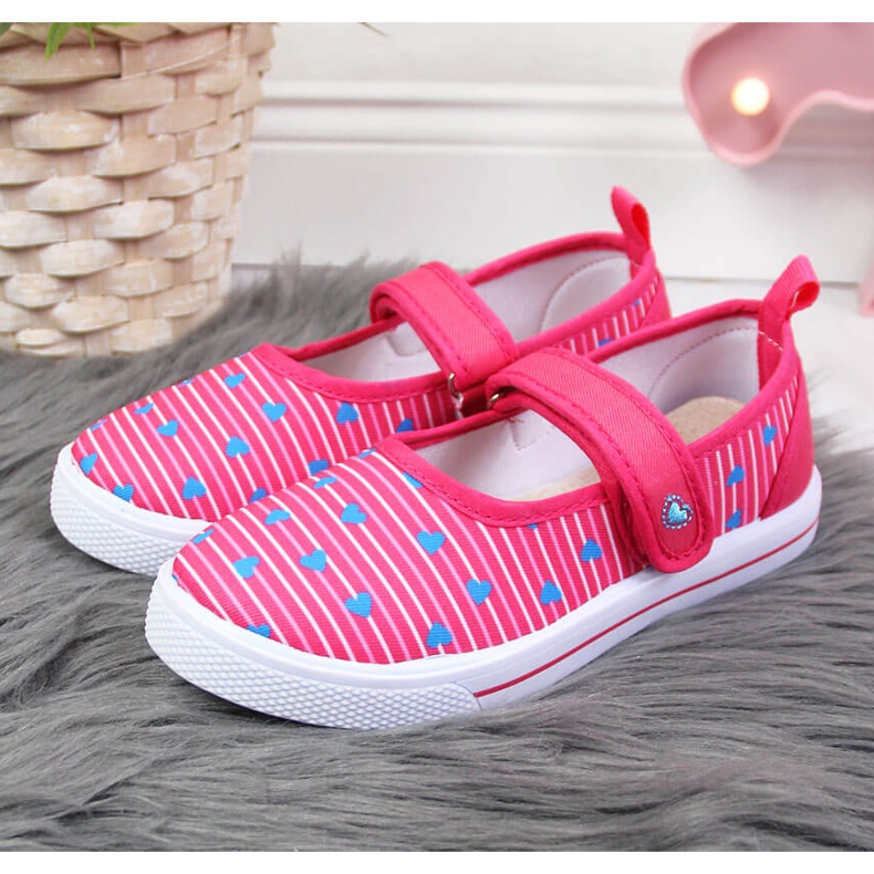 Tenisi balerini pentru fete cu Velcro Atletico roz 2 Tenisi balerini pentru fete cu Velcro Atletico roz 2