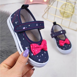 Balerini pentru fete cu velcro Atletico bleumarin albastru marin 1 Balerini pentru fete cu velcro Atletico bleumarin albastru marin 1