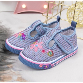 Tenisi Atletico albastri cu velcro pentru fete albastru 2 Tenisi Atletico albastri cu velcro pentru fete albastru 2