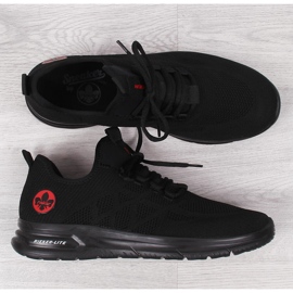Pantofi sport pentru bărbați cu plasă neagră Rieker B7376-00 negru 1 Pantofi sport pentru bărbați cu plasă neagră Rieker B7376-00 negru 1