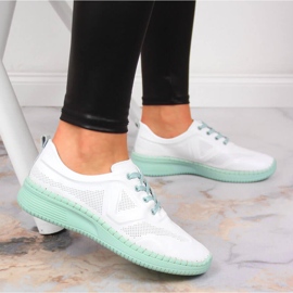 Pantofi sport dama din piele Artiker alba 2