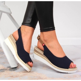 Sandale de damă bleumarin Big Star JJ276046 albastru marin 1