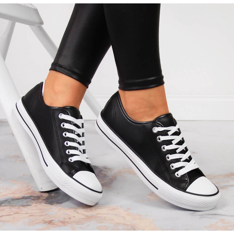 Tenisi sportivi negri Atletico din piele ecologică negru 1