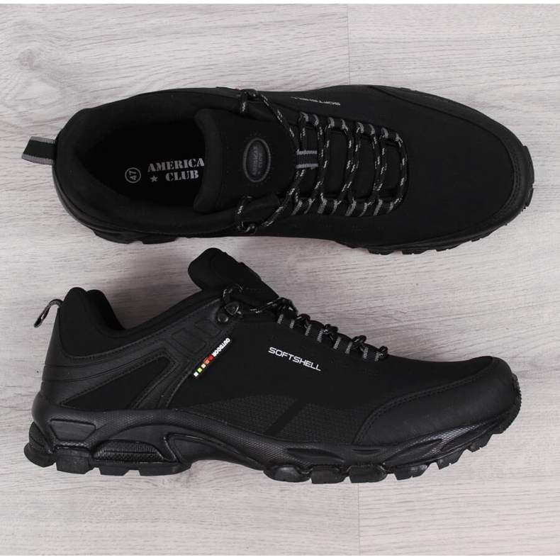 Pantofi de trekking pentru bărbați Black American Club negru 1