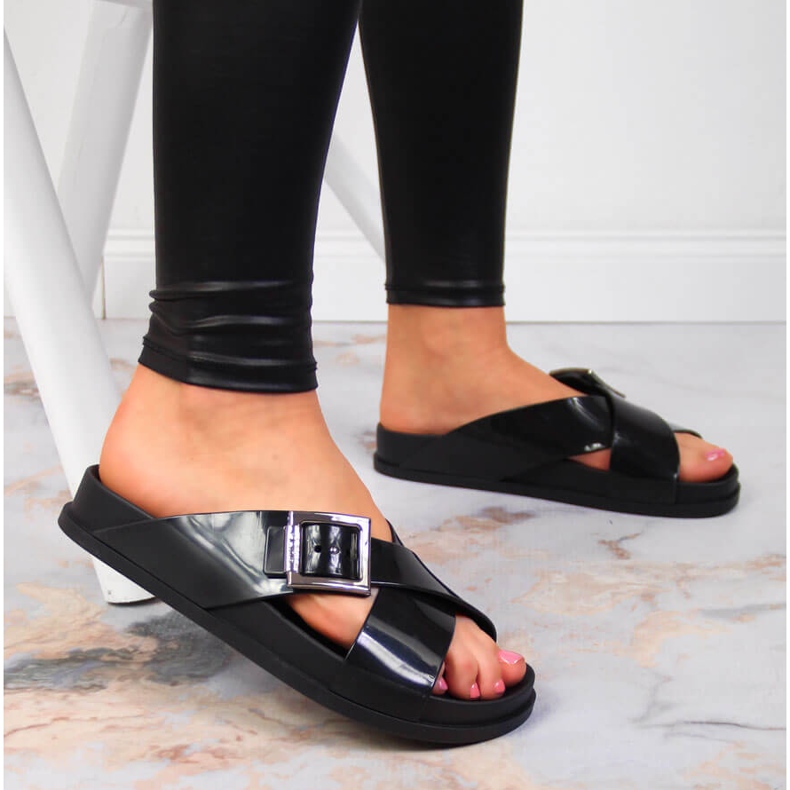 Papuci dama meliski negri Zaxy JJ285055 negru 2