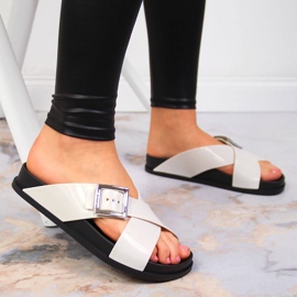 Papuci dama meliski crem Zaxy JJ285057 bej multicolor 2 Papuci dama meliski crem Zaxy JJ285057 bej multicolor 2