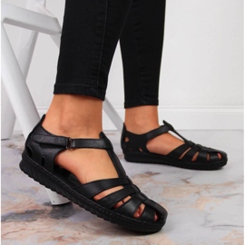 T.Sokolski Sandale de damă cu velcro negre de la T. Sokolski negru 2