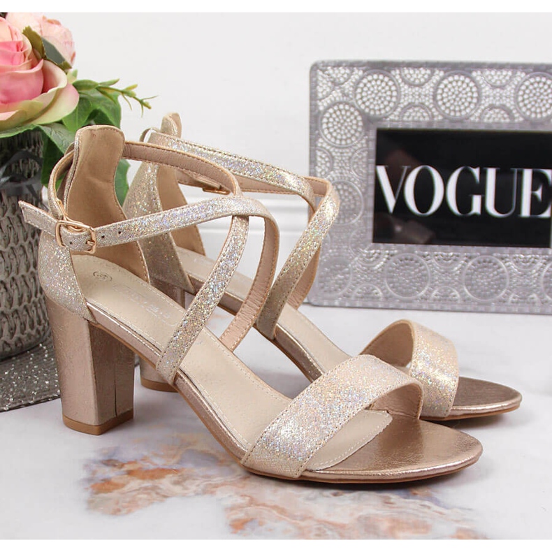 Sandale de dama aurii Filippo pe post de aur 1