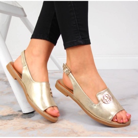 Sandale de dama cu decor Filippo auriu de aur 1