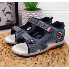 Sandale cu velcro American Club bleumarin pentru baieti albastru 2 Sandale cu velcro American Club bleumarin pentru baieti albastru 2