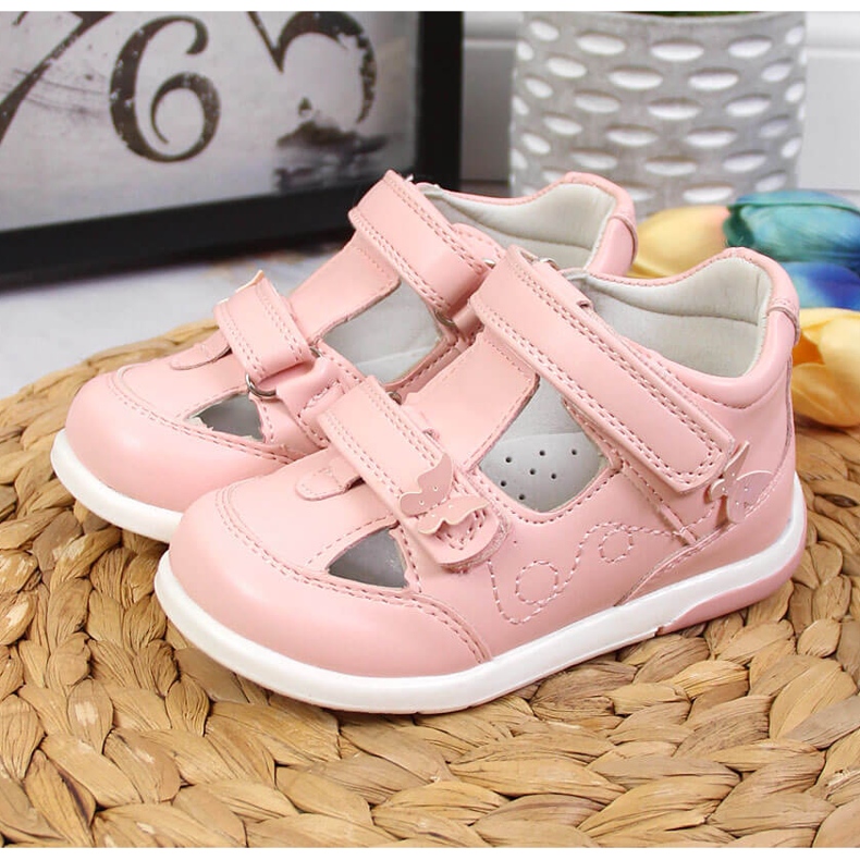 Sandale roz plin pentru fete American Club 2