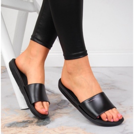 Papuci de piscina pentru femei Calypso negri negru 1