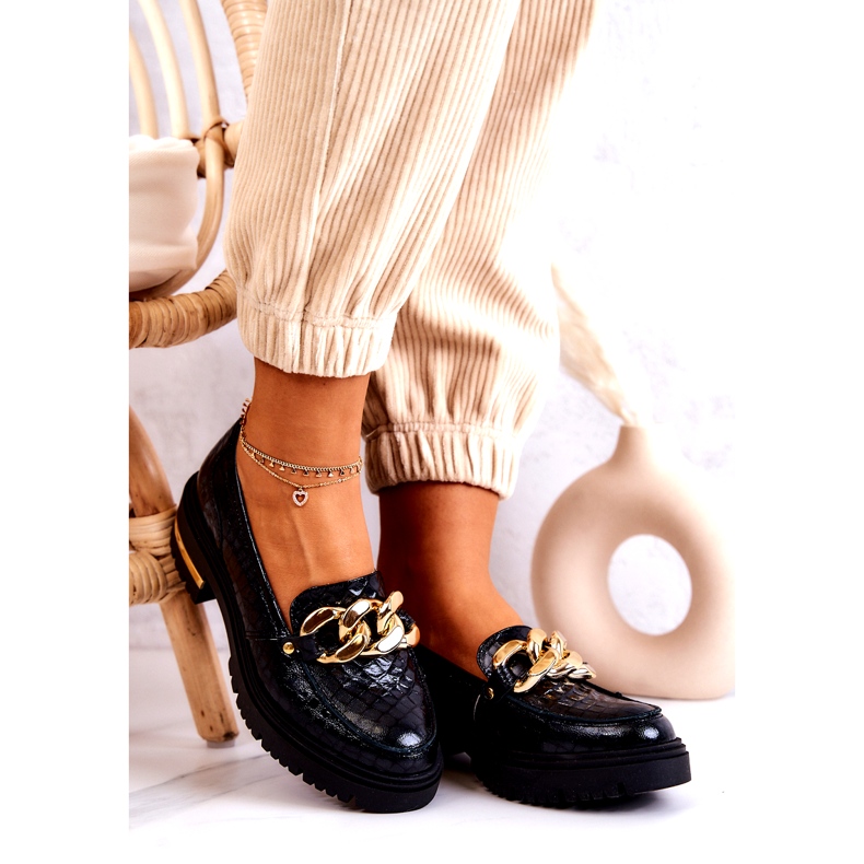 PA2 Mocasini de dama Mocasini din piele negri Mollie negru 1