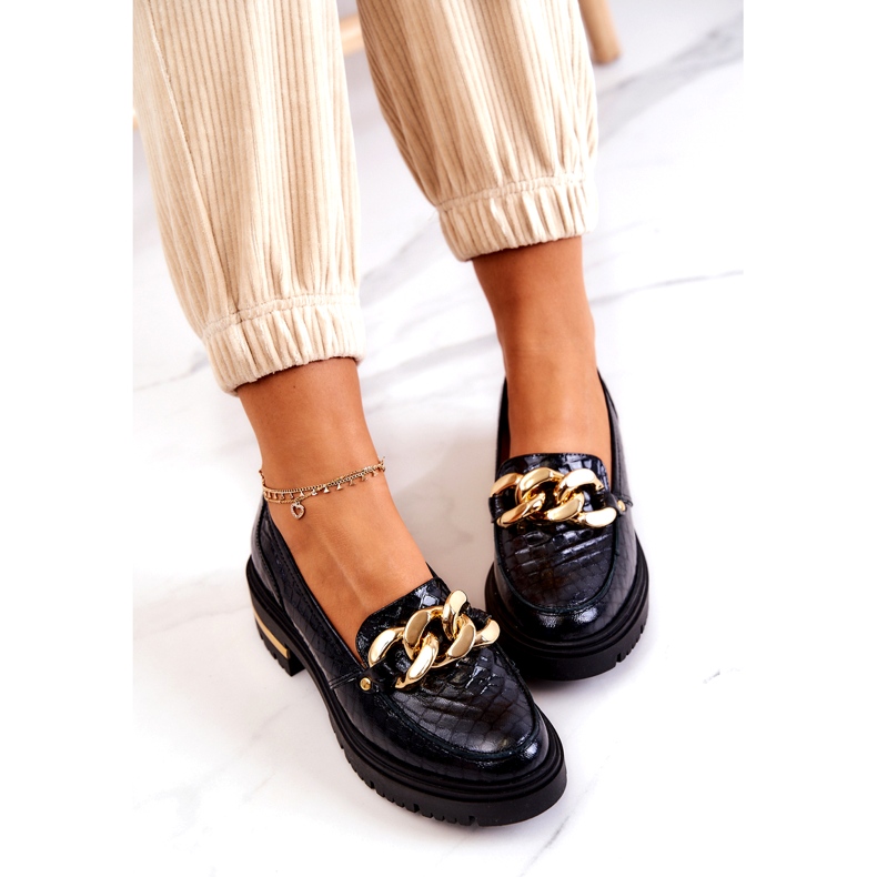 PA2 Mocasini de dama Mocasini din piele negri Mollie negru 4