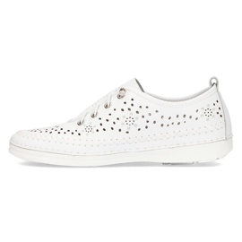 Pantofi din piele Filippo DP2135 / 21 Wh alb 4