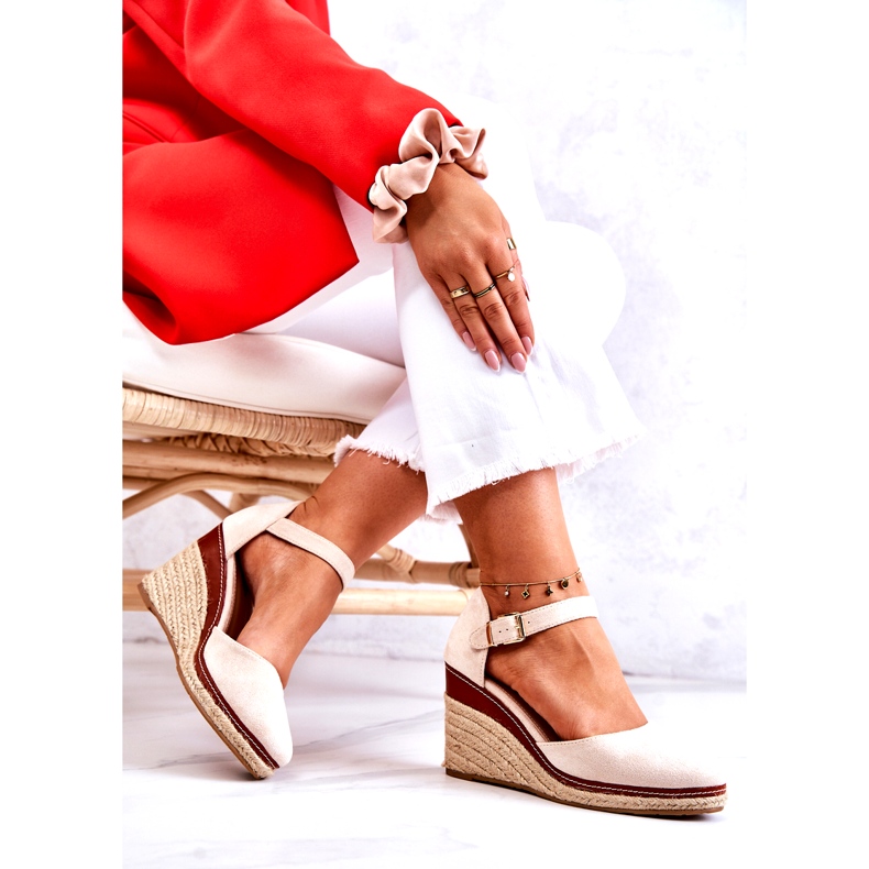 Seastar Espadrile de damă bej pe pane Tamarill 4