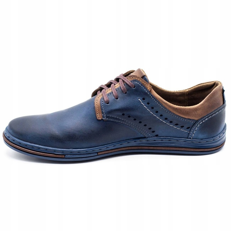 Polbut Pantofi casual barbatesti 402, bleumarin si maro albastru 1