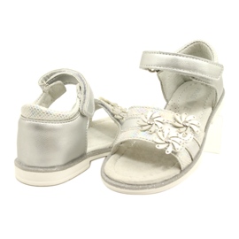 Evento Sandale pentru fete cu flori 22Z23-4792 Silver argint 5 Evento Sandale pentru fete cu flori 22Z23-4792 Silver argint 5