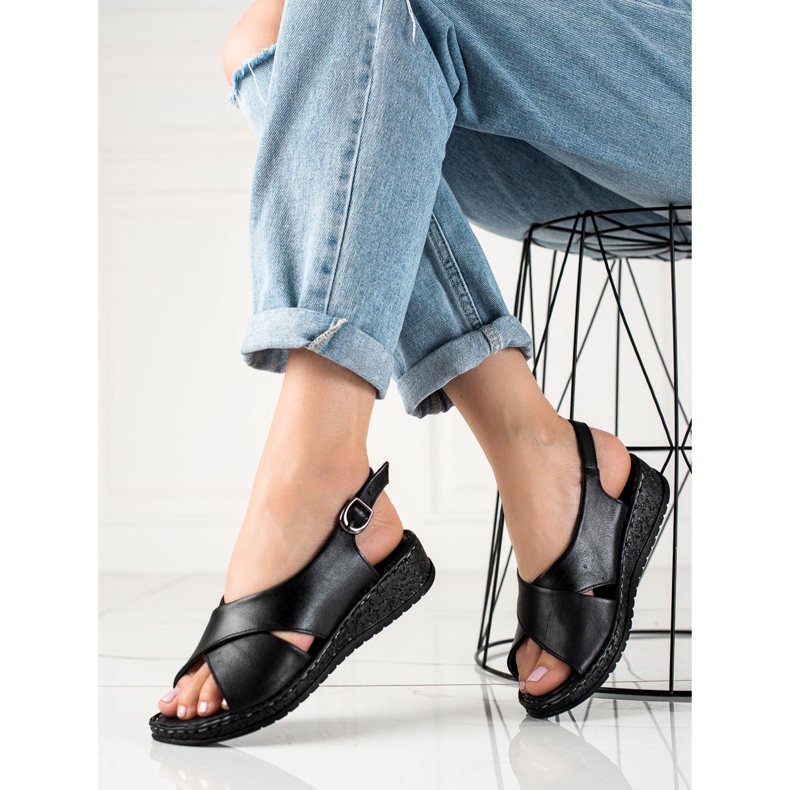 W. Potocki Sandale ușoare Potocki negru 1