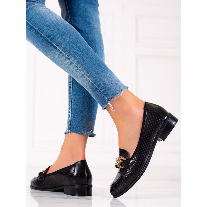 W. Potocki Mocasini Potocki eleganti negru 1