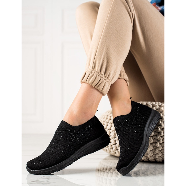 W. Potocki Adidași Cu Cristale Potocki negru 1