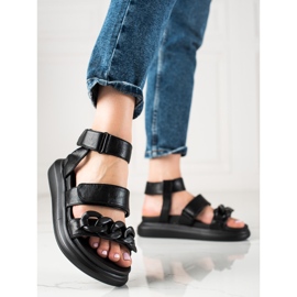Sandale LA.FI la modă negru 1