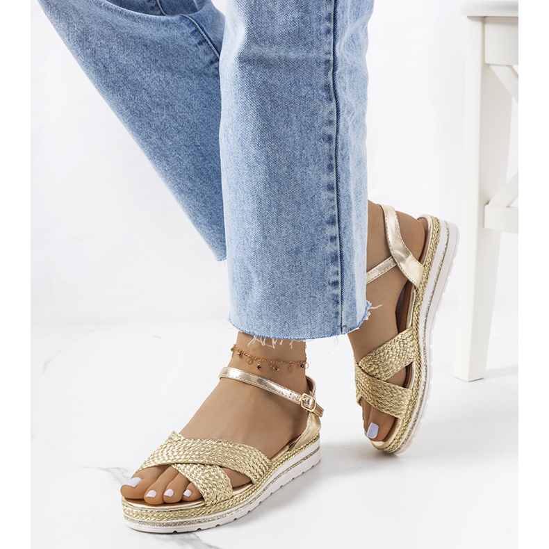 Sandale de damă Chirnside aurii 1