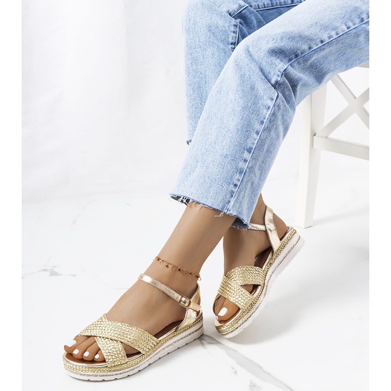 Sandale de damă Chirnside aurii 2