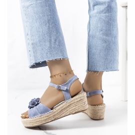 Espadrile albastre pe platforma Straden albastru 2