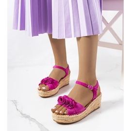 Espadrile roz pe platforma Straden 1