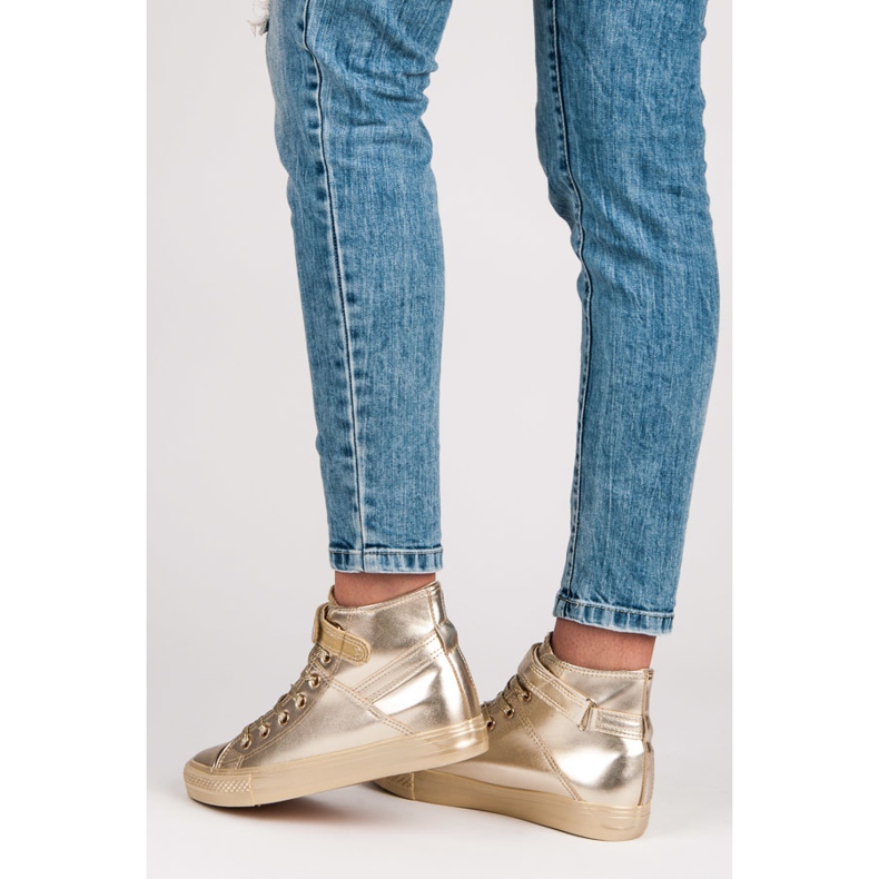 Seastar Tenisi înalți cu șireturi galben 2