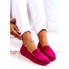Mocasini de dama din piele intoarsa Big Star JJ274656 fucsia roz 4