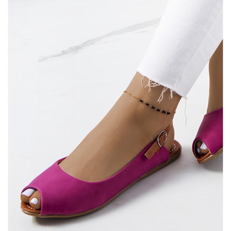 Sandale roz cu tija Bene 1