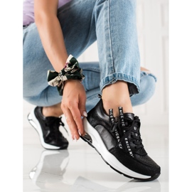 Goodin Adidași din piele cu fermoar negru 1