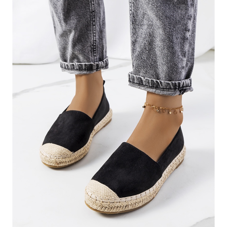 Espadrile negre Mathea pentru femei negru 1