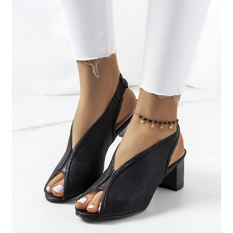 Sandale ajurate Black Rush negru 1