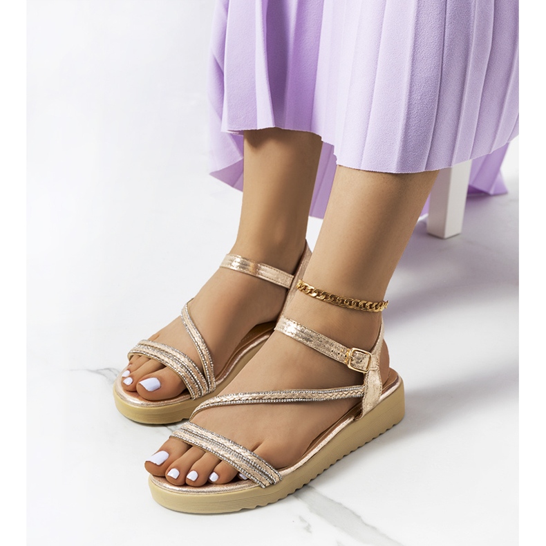 Sandale de dama Ray gold de aur 1