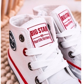 Adidași înalți pentru copii Cu fermoar Big Star HH374187 Alb 2