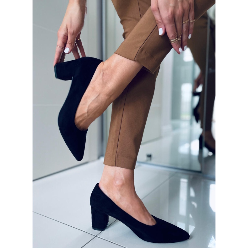 Pompe pe tocuri înalte Mindy Black negru 2