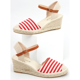 Espadrile Irma Red cu dungi bej roșu 1 Espadrile Irma Red cu dungi bej roșu 1