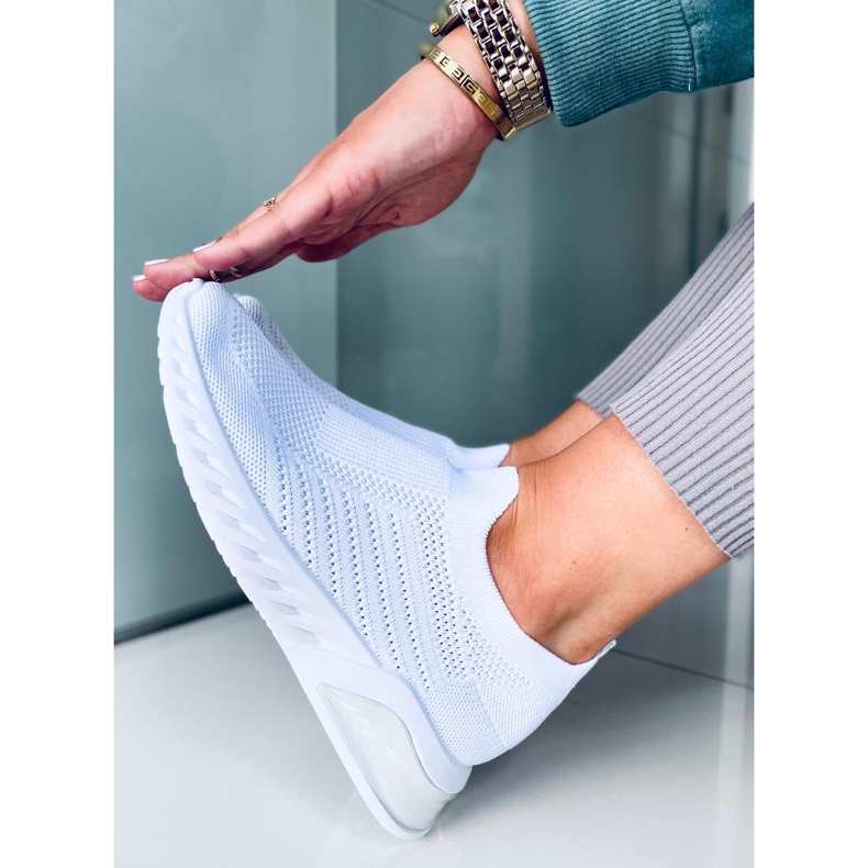 Agua White șosete pantofi sport alb 1